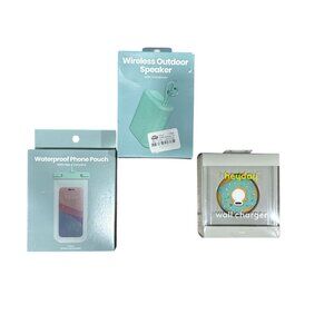 Wireless Outdoor Speaker With Carabiner, Waterproof Phone Pouch with Neck Lanyar